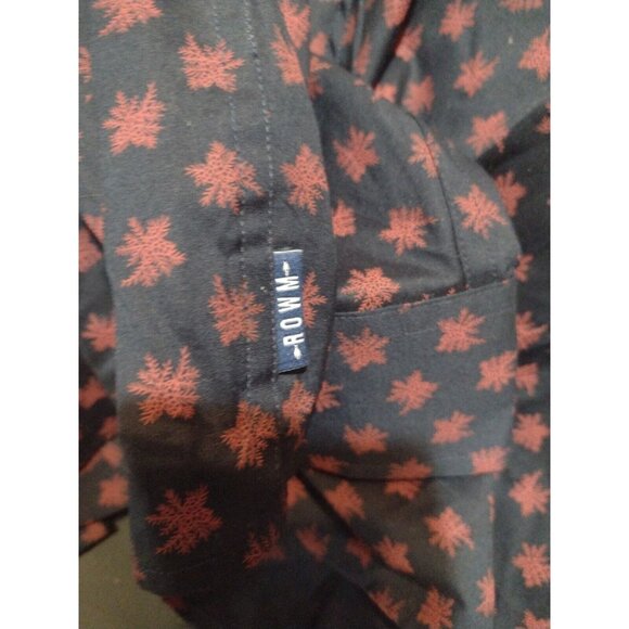 Rowm Big Men’s Blue Red Long Sleeve Casual Floral Shirt Size 2XB New MSRP $59 - Picture 11 of 14